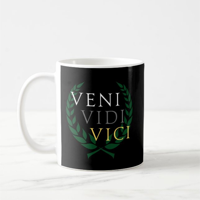 Julius Caesars berühmte "Veni Vidi Vici" Kaffeetasse (Links)