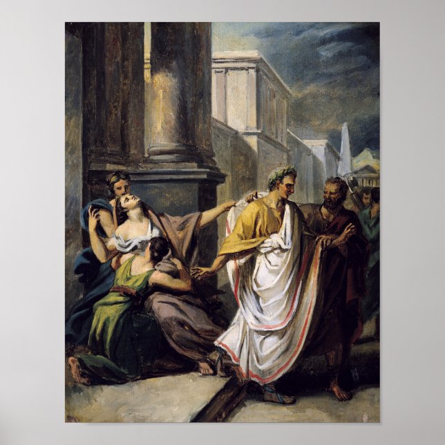 Julius Cäsar auf dem Weg zum Senat Poster (Vorne)