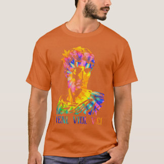 Julius-Cäsar-Porträt mit Withie-Dye-Muster Veni Vi T-Shirt