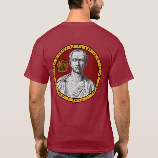 Julius Cäsar Porträt-Siegel-Shirt T-Shirt (Rückseite)