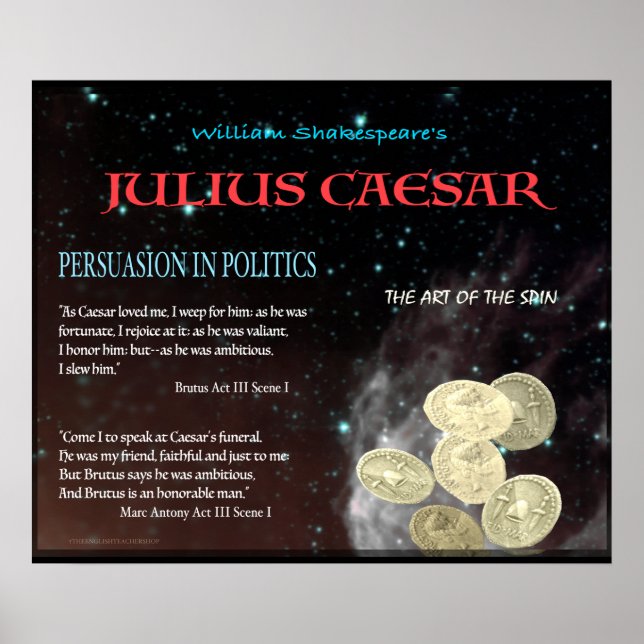 Julius Cäsar Überzeugung in Politik Poster (Vorne)