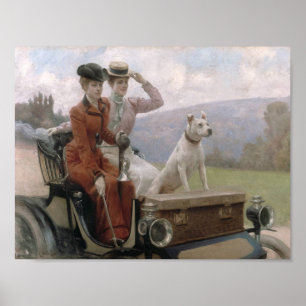 Julius LeBlanc Stewart, Frauen, Hund, Auto, Auto Poster