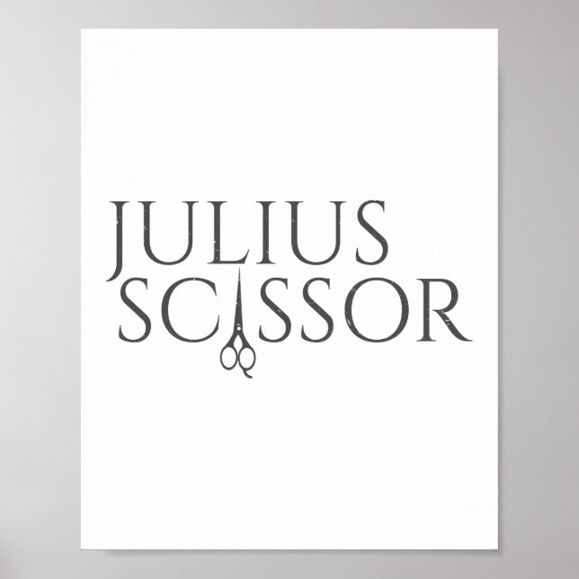 Julius Scissor Hair Stylist Friseur Barber Poster (Vorne)