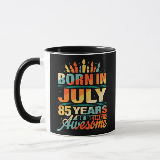 July 1937 85 Years Old 85th Birthday Gifts Candle Tasse