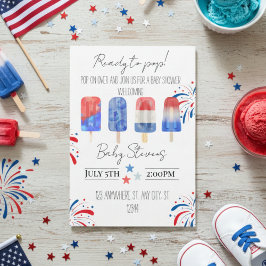 July baby shower invitation einladung