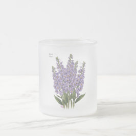 July Larkspur Bloom - Personalisiertes Geburtstags Mattglastasse