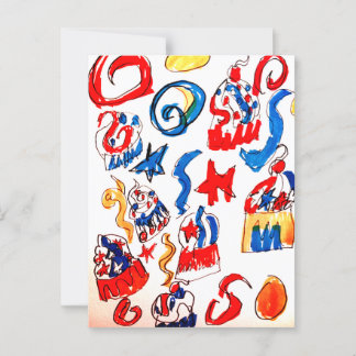July Party Postkarte