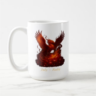 July Ruby - Phoenix & Fiery Birthstone Kaffeetasse