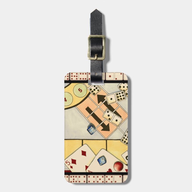 Jumbled Assortiment of Games of Chance Gepäckanhänger (Vorderseite vertikal)
