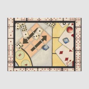 Jumbled Assortiment of Games of Chance Seidenpapier