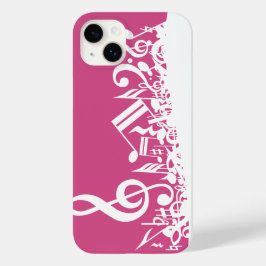 Jumbled Musical Notes Hot Pink and White title_seo2