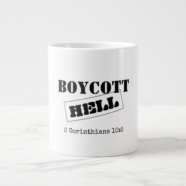 JUMBO COFFEE VIEL : BOYCOTT HELL Jumbo-Tasse (Vorderseite)