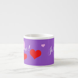 Jumbo-Espresso-Tasse, Je t'aime! - Ich liebe Dich Espressotasse