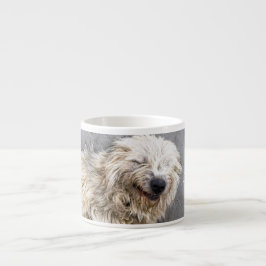 Jumbo-Espresso-Tasse mit fröhlichem Hund und  ... Espressotasse