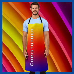 Jumbo Fett Name Regenbogen oder wählen Sie Ihre F Schürze
