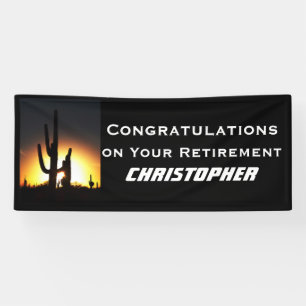 JUMBO Happy Retirement/Graduation, Name, Saguaro Banner