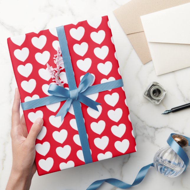 Jumbo-Herz-Muster Valentine's Geschenk Geschenkpapier (Schenken)