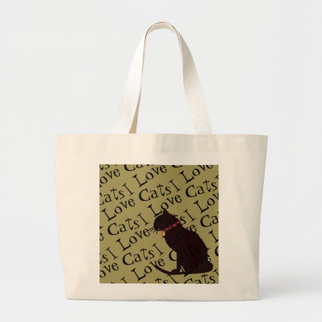 Jumbo I Liebe Cats Moss Graphic Tasche (Vorne)