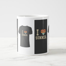 Jumbo I Liebe Summer T-Shirt Design Jumbo-Tasse