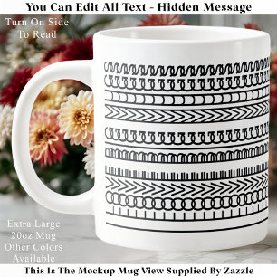Jumbo I Love Big Mugs Benutzerdefinierte versteckt Jumbo-Tasse