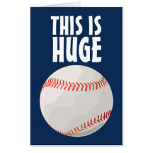 JUMBO IMMENSE BASEBALL D'ANNIVERSAIRE CARTES DE RÉ