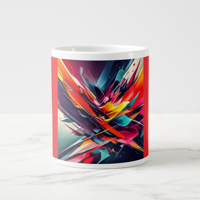 Jumbo-Mug, 20oz (Farbexplosion) Jumbo-Tasse (Vorderseite)