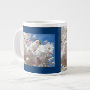 Jumbo-Mug-Hochzeitsgeschenke Weiße rosa Blüten Jumbo-Tasse