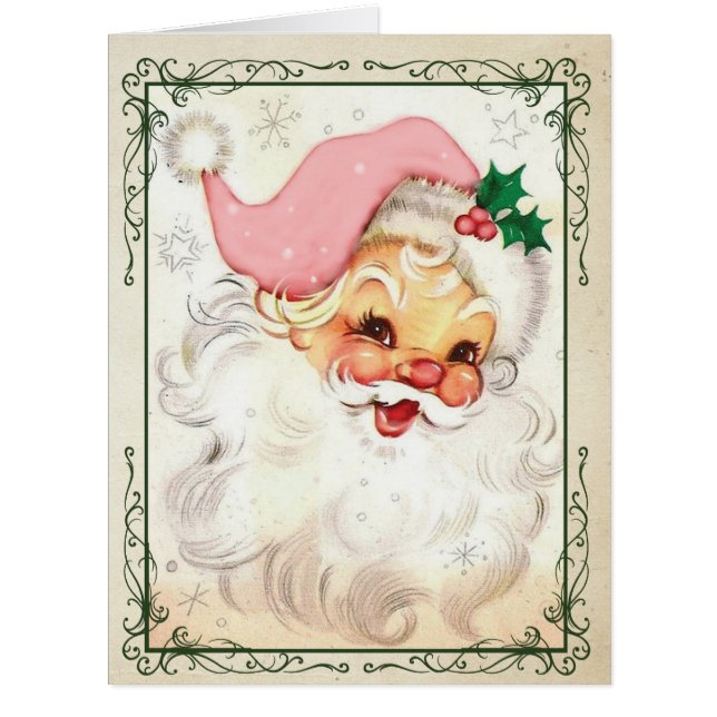 Jumbo Pink Kringle Weihnachtskarte (Vorderseite)