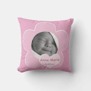 Jumbo Pink Polka Dot Baby Foto Pillow Kissen