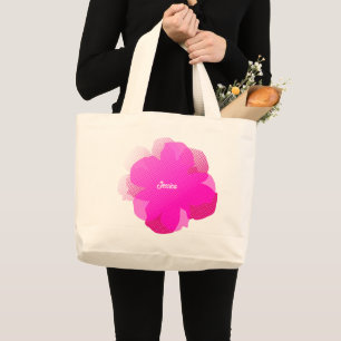 Jumbo Popflower Rose Shocking Stoffbeutel