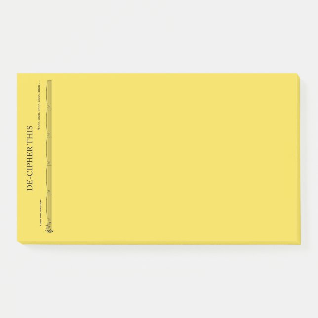 Jumbo-Post-it-Notizen für Organisten Post-it Klebezettel (Vorderseite)
