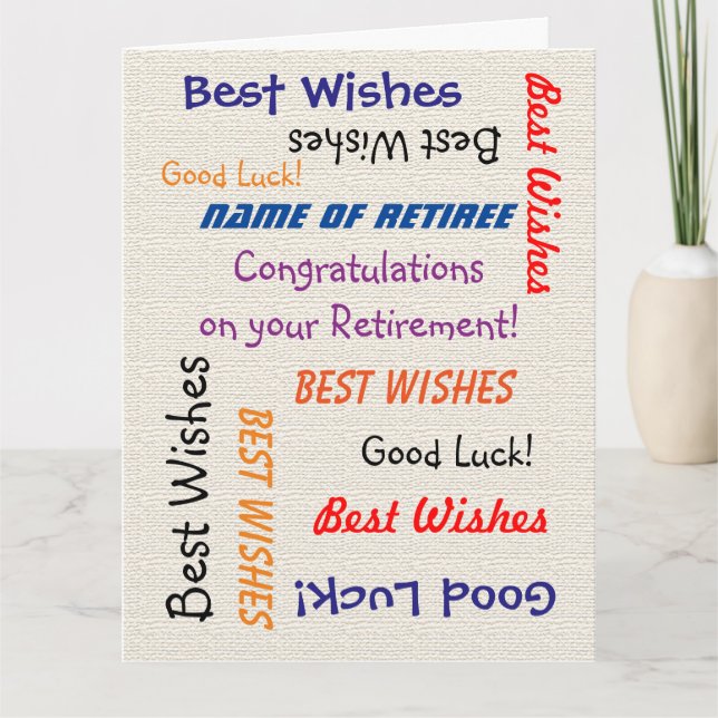 JUMBO Rentirement Herzlichen Glückwunsch von All B Karte (Vorderseite)
