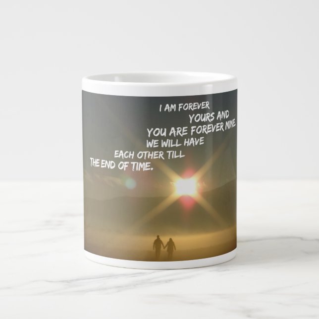 Jumbo Romantische Kaffee-Tasse mit ich Liebe Sie f Jumbo-Tasse (Vorderseite)
