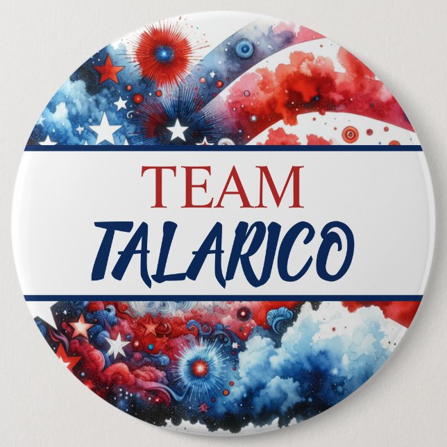 Jumbo-Sized Team James Talarico for President Button (Vorderseite)