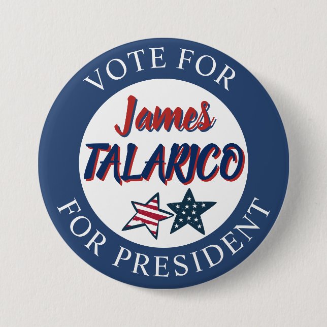 Jumbo-Sized Team James Talarico for President Button (Vorderseite)