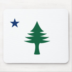 Jumbo-Tasche der Maine-Flagge 1901 Mousepad