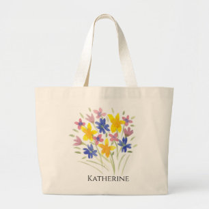 Jumbo-Tasche mit individuell anpassbaren Blume Jumbo Stoffbeutel