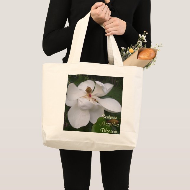 Jumbo-Tasche - SüdMagnolien-Blossom Jumbo Stoffbeutel (Vorderseite (Produkt))