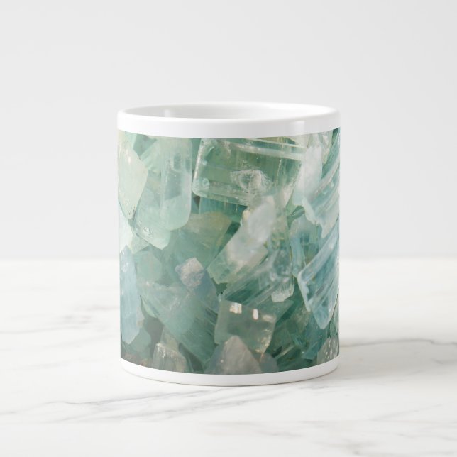 Jumbo Tasse Aquamarine Blue Beryl Crystal Gemstone (Vorderseite)