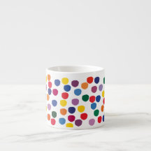 Jumbo-Tasse Espressotasse mit bunten Punkten