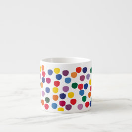 Jumbo-Tasse Espressotasse mit bunten Punkten