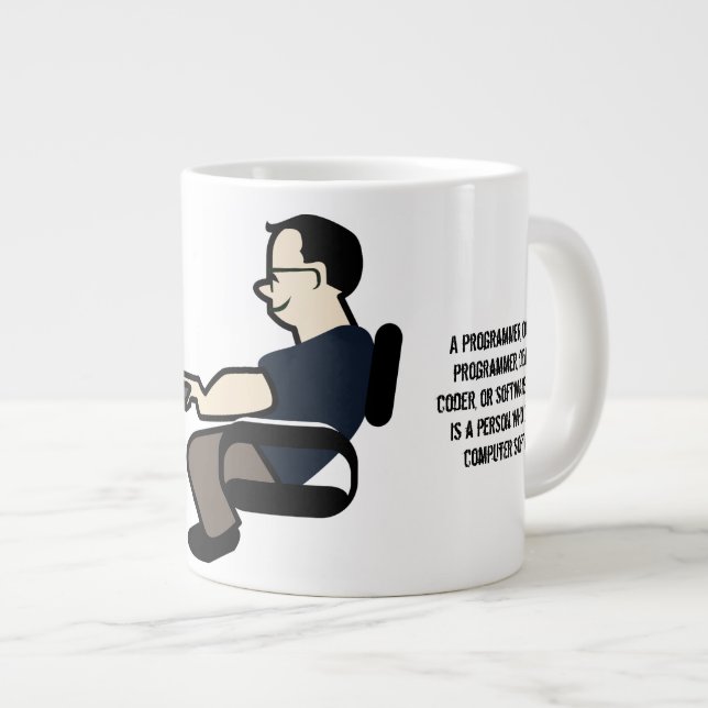 Jumbo-Tasse für Computerprogrammierer (Vorderseite Rechts)