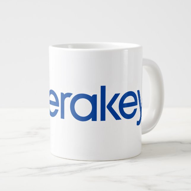 Jumbo-Tasse für das Merakey-Logo (Vorderseite Rechts)