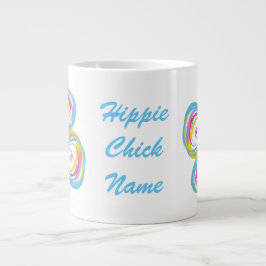 Jumbo-Tasse mit "Hippie Chick"