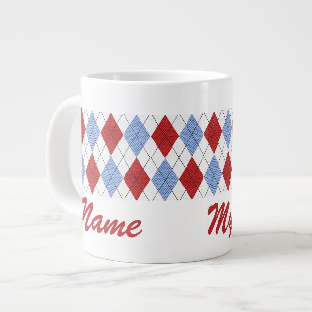 Jumbo-Tasse mit "Meine alten Socken" (Vorderseite Links)