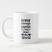 Jumbo-Tasse mit "Rule The World"