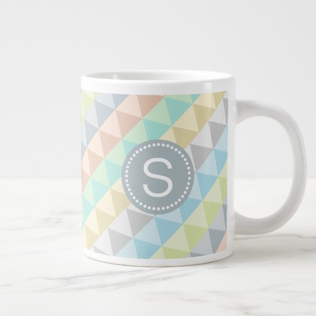 Jumbo-Tasse Monogram Modern Geometric (Rechts)