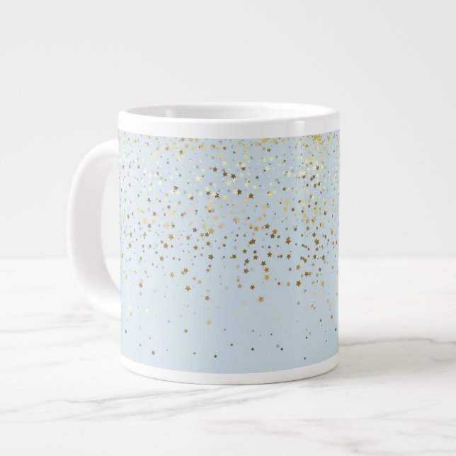 Jumbo Tasse-Petite Golden Stars-Blue Jumbo-Tasse (Vorderseite Links)
