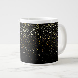 Jumbo Tasse-Petite Golden Stars-Noir Jumbo-Tasse