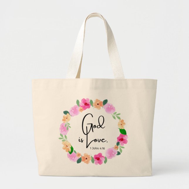 Jumbo Tote Bag God is Love (Devant)